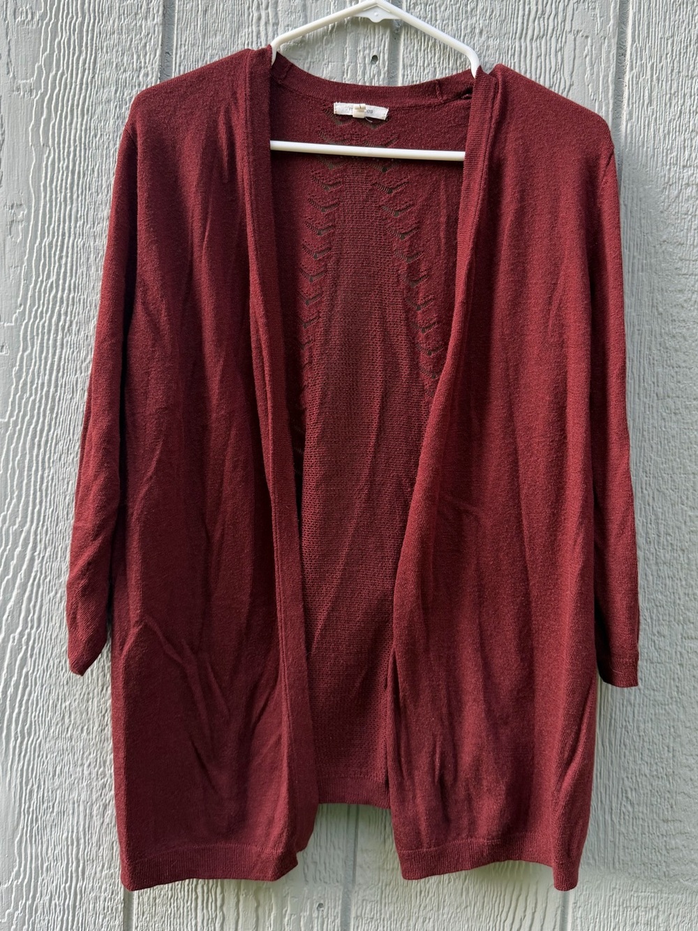 Maurices Open-Front Cardigan Sweater - Wine